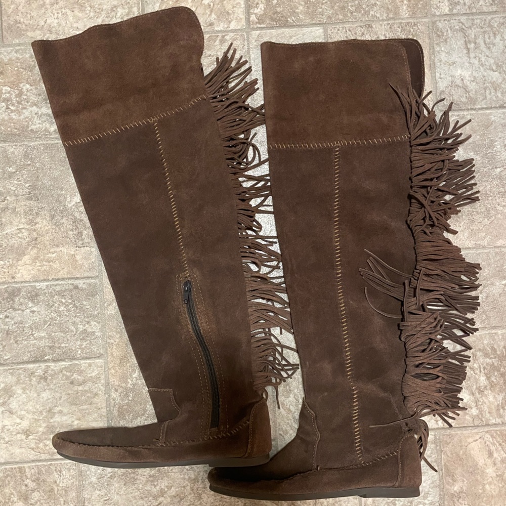 Knee high moccasins